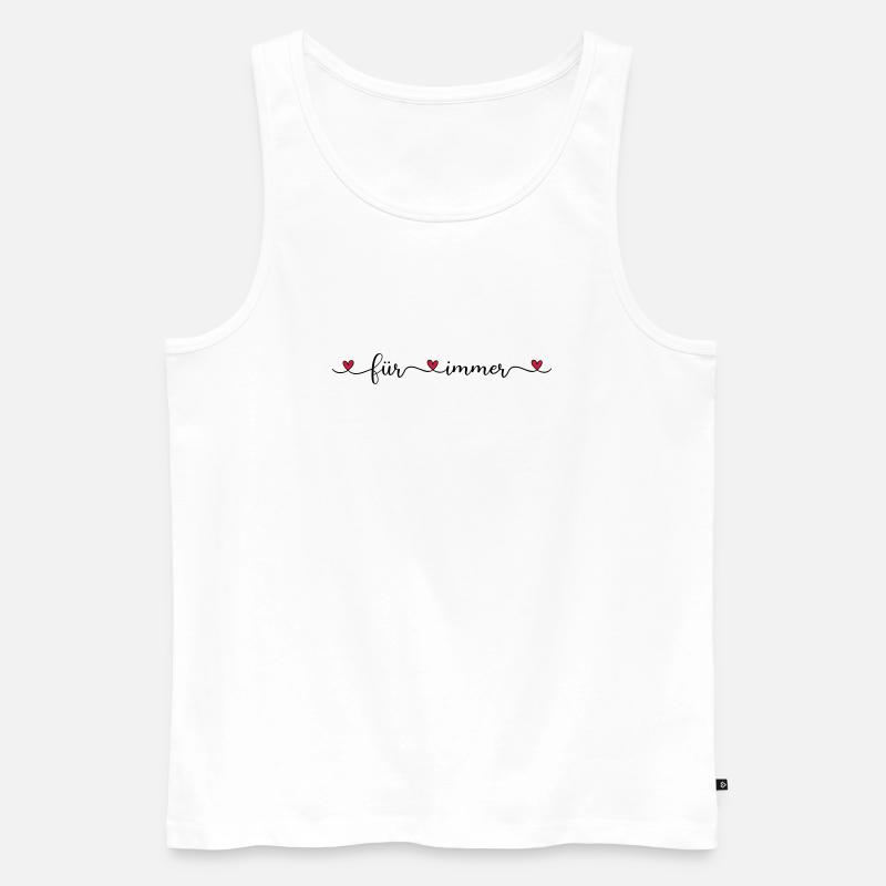 für immer - Männer Premium Bio Tank Top - Weiß
