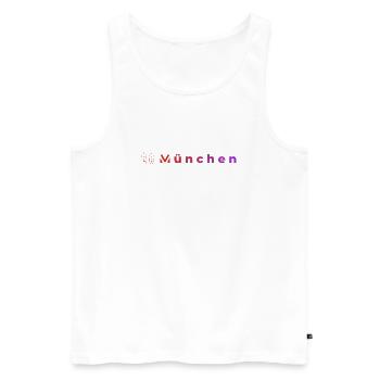 Munich Night Lights - Men's Premium Organic Tank Top - white - Front - Michal (187cm)