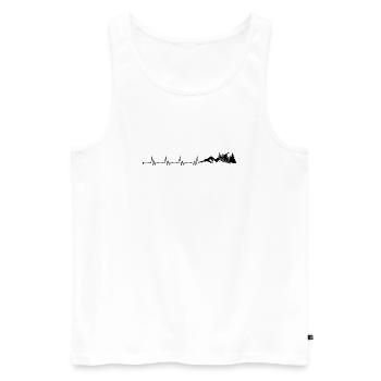 Warten auf Design-Upload - Männer Premium Bio Tank Top - Weiß - Vorne - Michal (187cm)