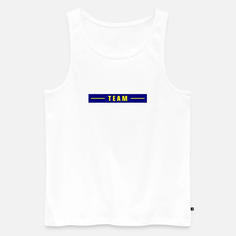 Team Strich - Männer Premium Bio Tank Top - Weiß