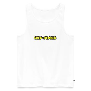 Crew Mitglied - Männer Premium Bio Tank Top - Weiß - Vorne - AI Model Male 178 light (178cm)