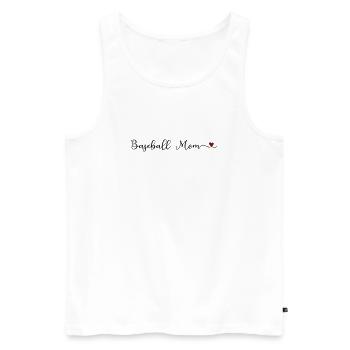 Baseball Mom - Men's Premium Organic Tank Top - white - Front - Michal (187cm)