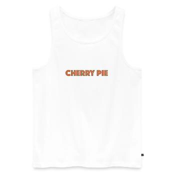 Police néon cherry pie - Débardeur bio Premium Homme - blanc - Devant - Michal (187cm)