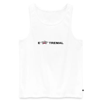 extremal - Men's Premium Organic Tank Top - white - Front - AI Model Male 178 light (178cm)