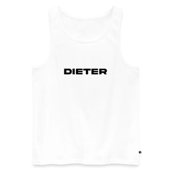 Dieter Gift First Name - Men's Premium Organic Tank Top - white - Front - AI Model Male 178 light (178cm)