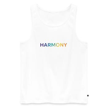 Harmony - Men's Premium Organic Tank Top - white - Front - AI Model Male 178 light (178cm)