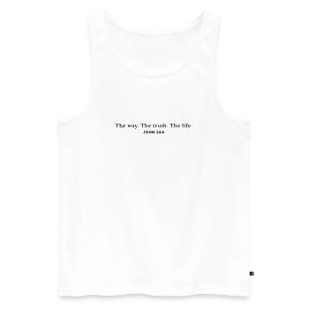 The way. The truth. The life. - Men's Premium Organic Tank Top - white - Front - Michal (187cm)