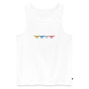 Heartbeat Drone Drones - Men's Premium Organic Tank Top - white - Front - Michal (187cm)