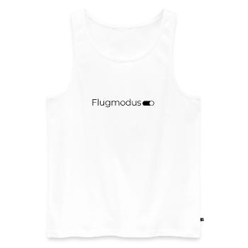 Flugmodus an. – Minimalistisches Design - Männer Premium Bio Tank Top - Weiß - Vorne - Michal (187cm)