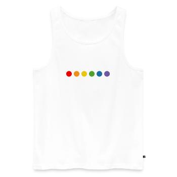 boules arc-en-ciel LGBT lgbtqi queer lgbt csd tshirt - Débardeur bio Premium Homme - blanc - Devant - Michal (187cm)