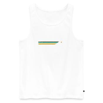 Rayures de montagne - Débardeur bio Premium Homme - blanc - Devant - Michal (187cm)