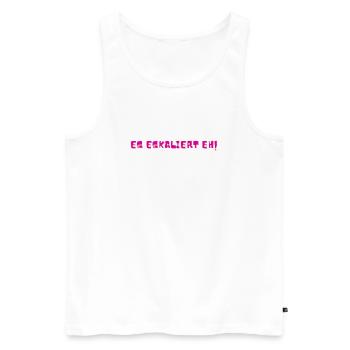 It's escalating anyway! - Men's Premium Organic Tank Top - white - Front - Michal (187cm)