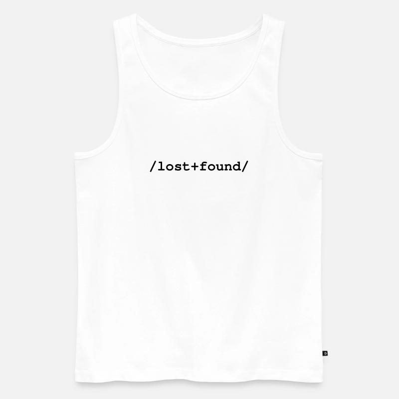 Lost+Found - Ordner /lost+found/ - Männer Premium Bio Tank Top - Weiß