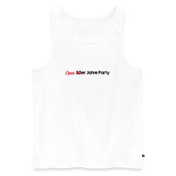 Opas 80er - Männer Premium Bio Tank Top - Weiß - Vorne - AI Model Male 178 light (178cm)