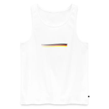 Germany Team Line Flag - Men's Premium Organic Tank Top - white - Front - Michal (187cm)
