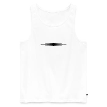 Linie Symbol Ornament - Männer Premium Bio Tank Top - Weiß - Vorne - Michal (187cm)
