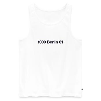 Berlin 61 Kreuzberg - Débardeur bio Premium Homme - blanc - Devant - Michal (187cm)