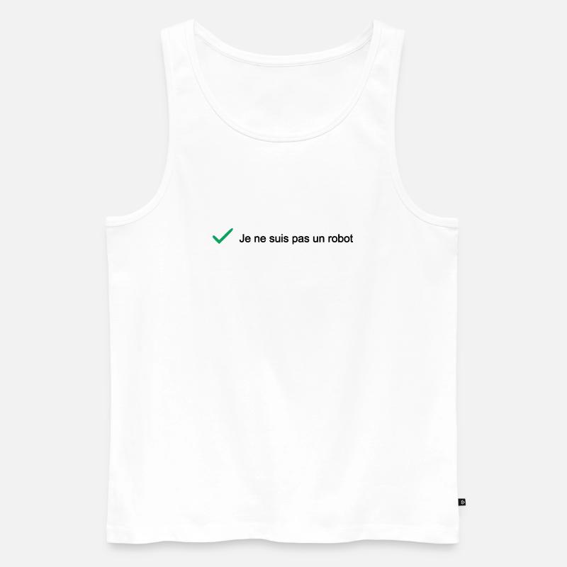 ICH BIN KEIN ROBOTER! (ES) - Männer Premium Bio Tank Top - Weiß