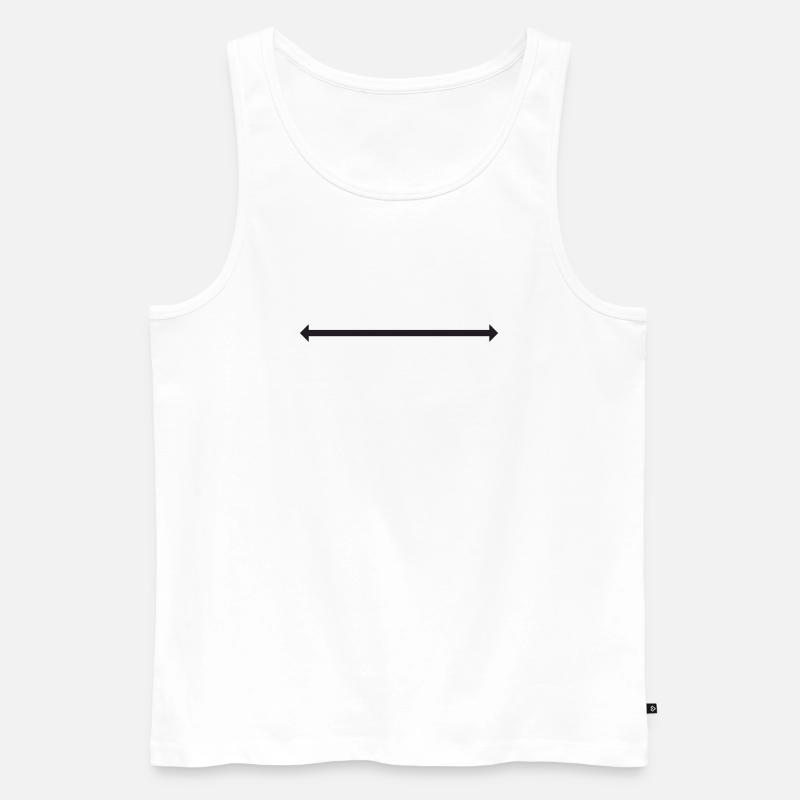 Symbol Pfeil mit zwei Spitzen - Männer Premium Bio Tank Top - Weiß