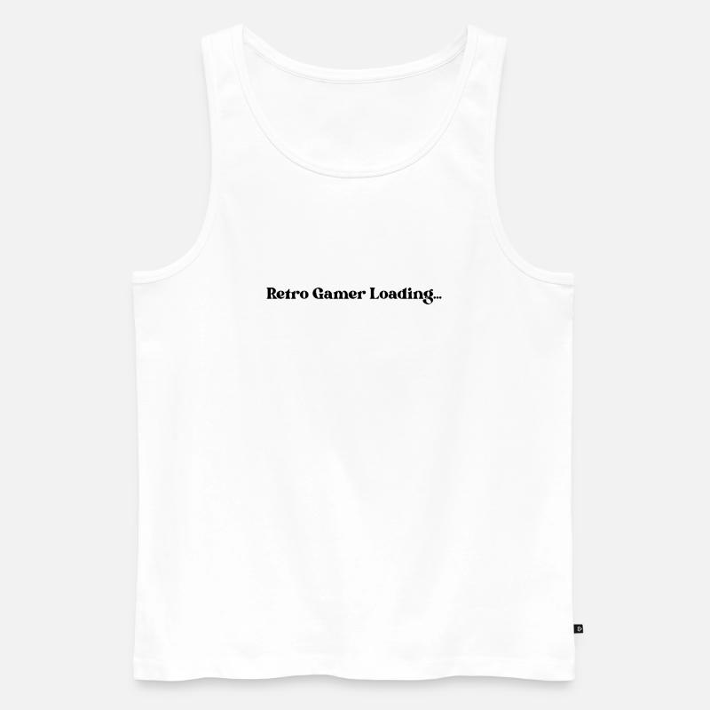 Retro Gaming Loading - Männer Premium Bio Tank Top - Weiß