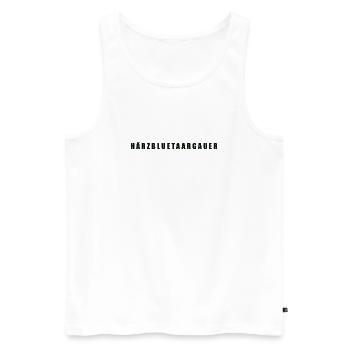 Härzbluetaargauer Kanton Aargau - Männer Premium Bio Tank Top - Weiß - Vorne - AI Model Male 178 light (178cm)