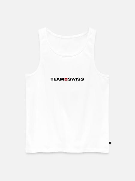Team Schweiz - Männer Premium Bio Tank Top - Weiß