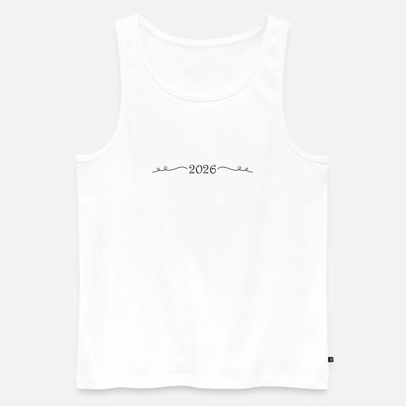 2026 Ornament - Men's Premium Organic Tank Top - white