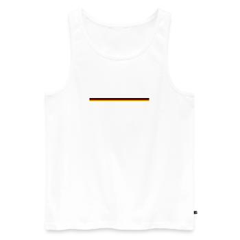 Flag Germany - Men's Premium Organic Tank Top - white - Front - AI Model Male 178 light (178cm)
