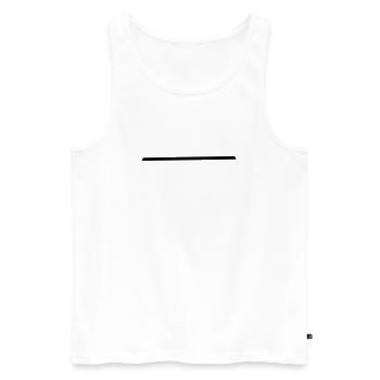 Kunst - Und das Lamm macht ... - Männer Premium Bio Tank Top - Weiß - Vorne - Michal (187cm)