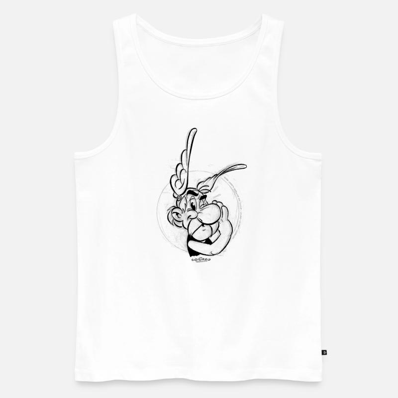 Asterix & Obelix Der Gallier - Männer Premium Bio Tank Top - Weiß