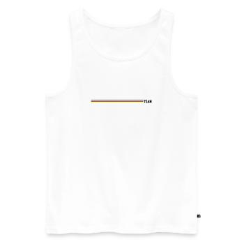 Team Germany Line - Men's Premium Organic Tank Top - white - Front - Michal (187cm)