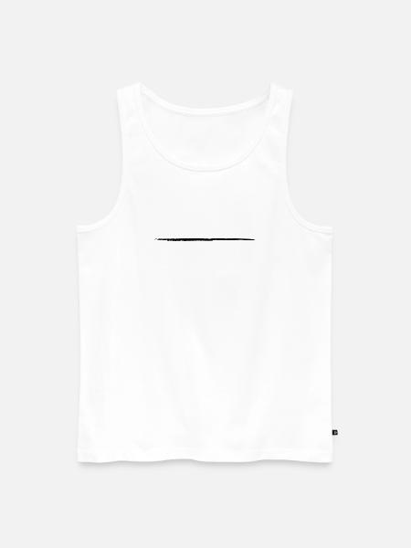 Brush Stroke Underline Pinselstrich Grunge Art - Men's Premium Organic Tank Top - white