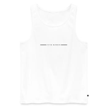 team_member_01- - Débardeur bio Premium Homme - blanc - Devant - Michal (187cm)
