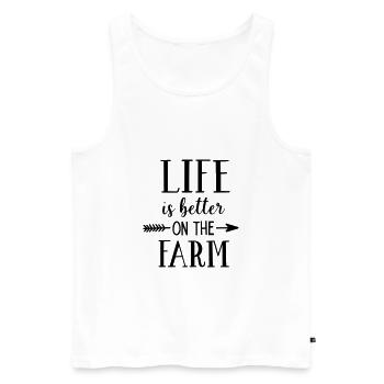 Farm Farmer Farmer Girl Agriculture Gift - Men's Premium Organic Tank Top - white - Front - AI Model Male 178 light (178cm)