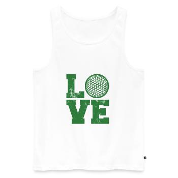 Golf Caddy Golfplatz Putter Birdie Geschenk Tee - Männer Premium Bio Tank Top - Weiß - Vorne - Michal (187cm)