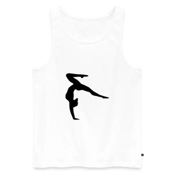 gymnast, gymnastics handstand - Débardeur bio Premium Homme - blanc - Devant - Michal (187cm)