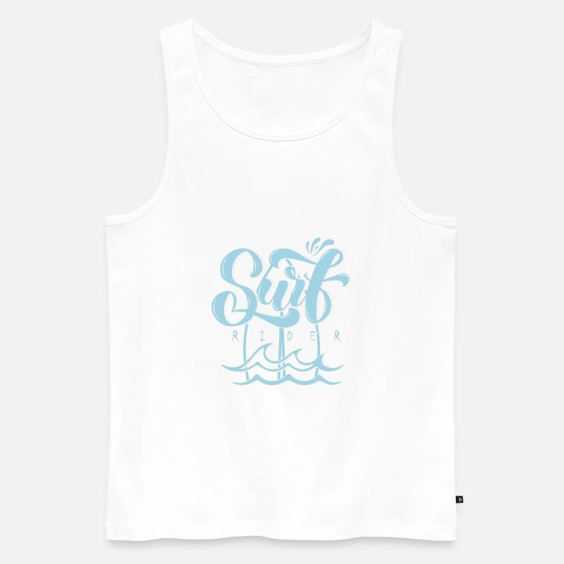 Surfreiter - Männer Premium Bio Tank Top - Weiß