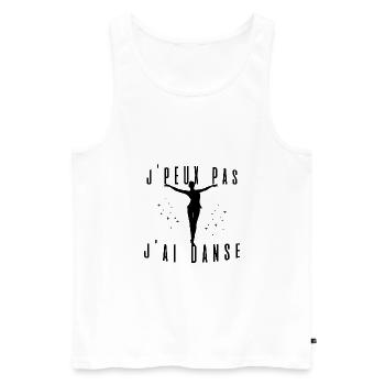 J peux pas j ai danse ballet idée cadeau tshirt - Débardeur bio Premium Homme - blanc - Devant - Michal (187cm)