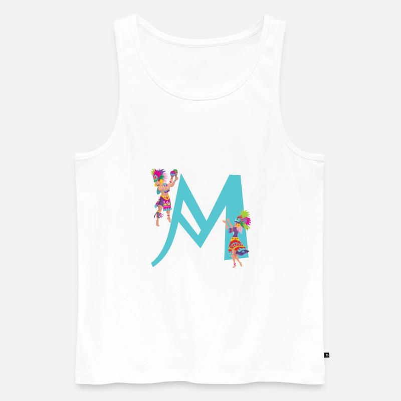 karneval m - Männer Premium Bio Tank Top - Weiß