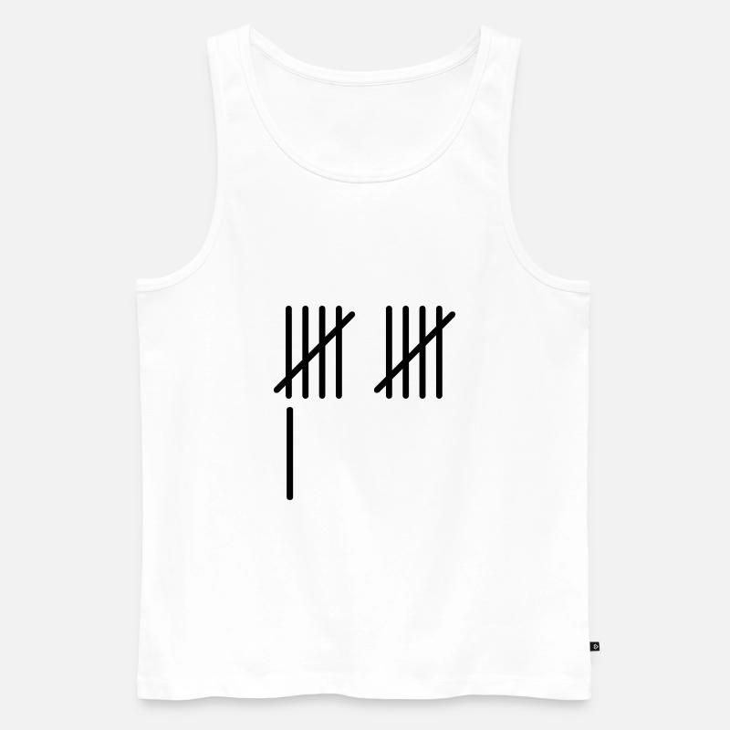 11 Stripes - Männer Premium Bio Tank Top - Weiß