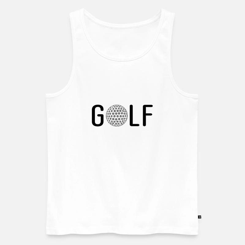 Golf - Männer Premium Bio Tank Top - Weiß