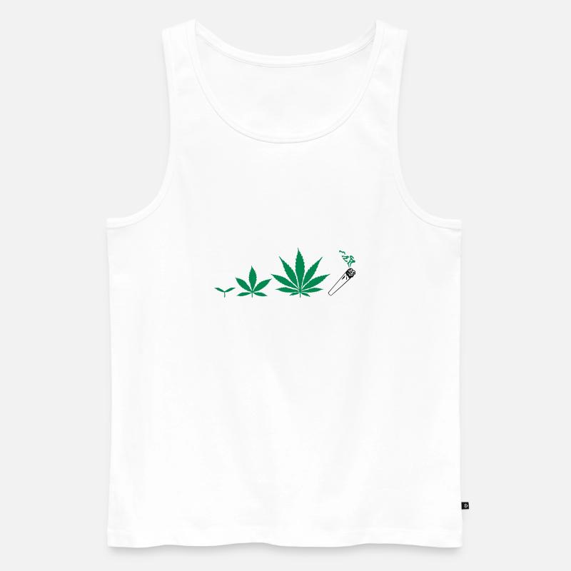 Cannabis development - Männer Premium Bio Tank Top - Weiß