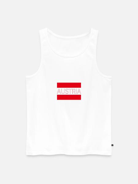 Austria - Men's Premium Organic Tank Top - white