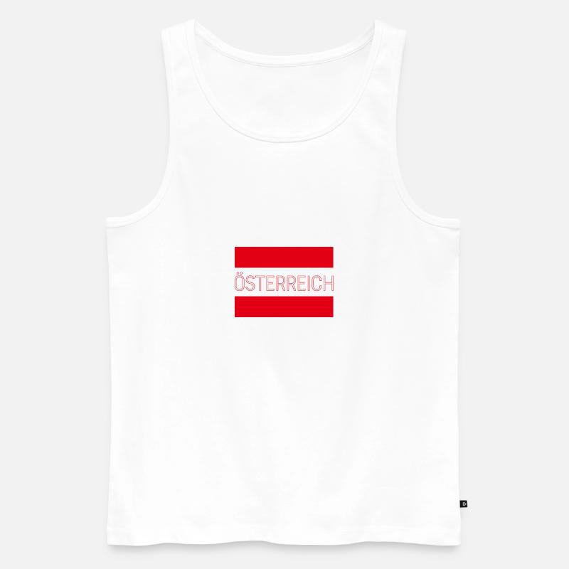 Österreich - Männer Premium Bio Tank Top - Weiß