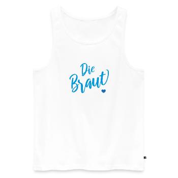 Die Braut - Men's Premium Organic Tank Top - white - Front - AI Model Male 178 light (178cm)