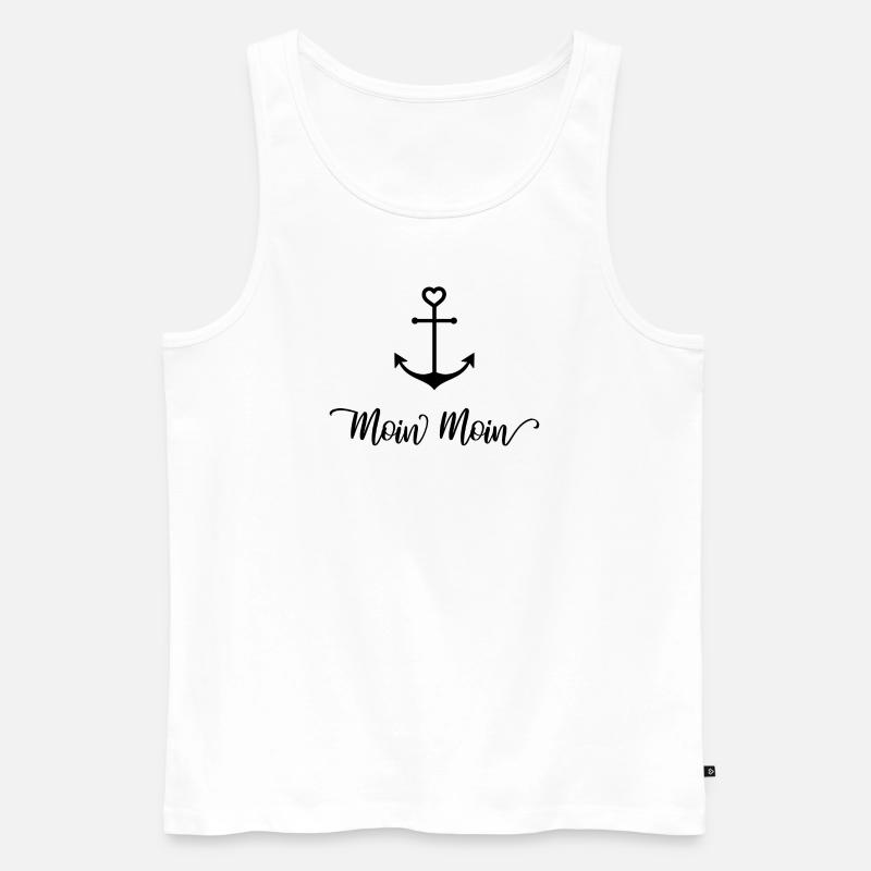 Moin Moin - Männer Premium Bio Tank Top - Weiß