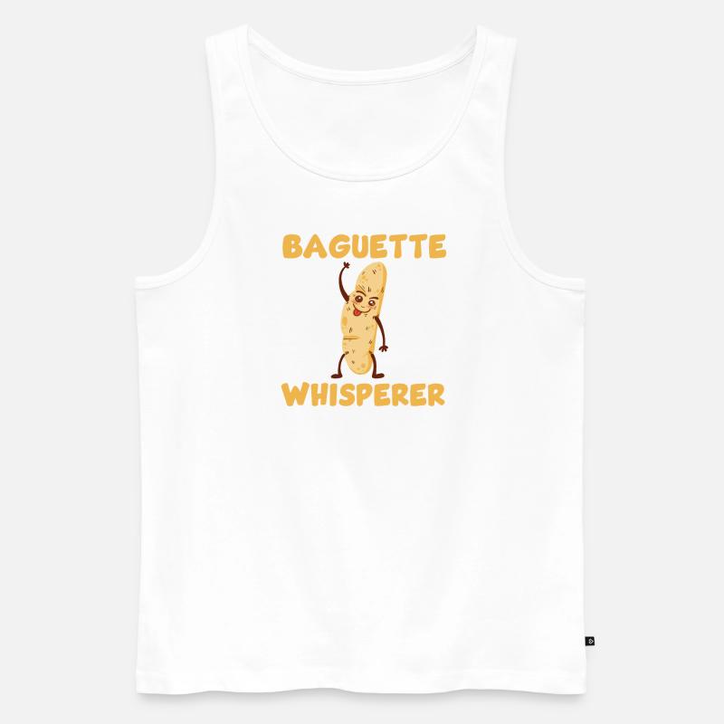 Baguette Flüsterer - Männer Premium Bio Tank Top - Weiß