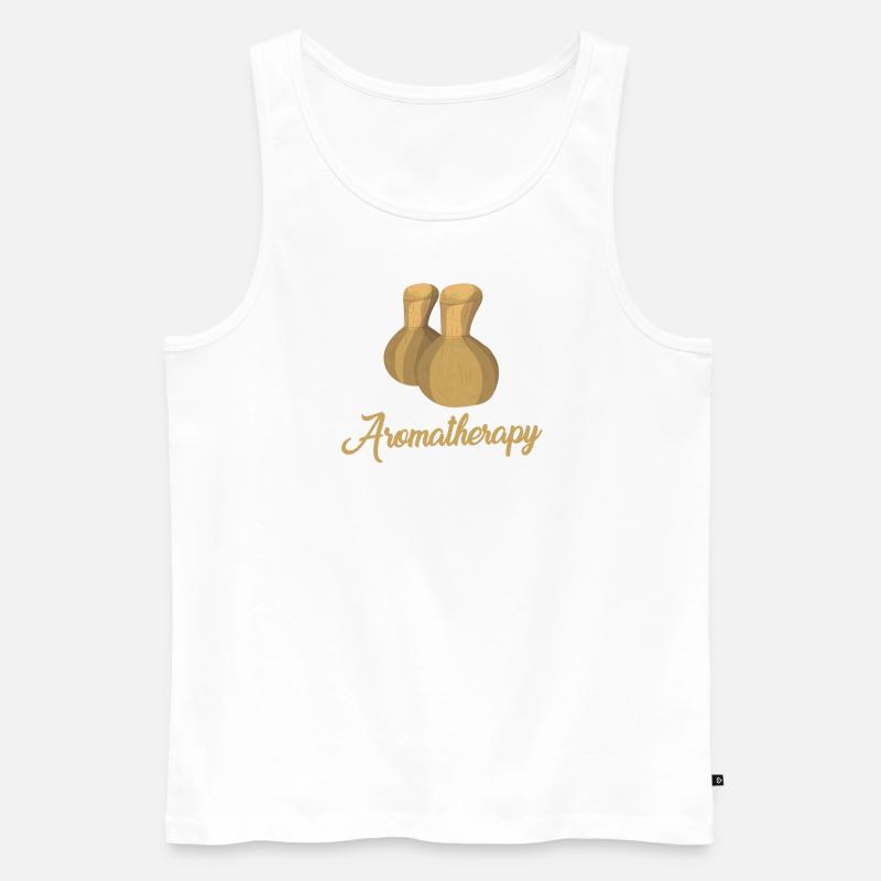 Tolle Aromatherapie Geschenkidee - Männer Premium Bio Tank Top - Weiß