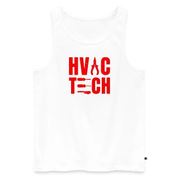 Technologie de chauffage, de ventilation et de climatisation - Débardeur bio Premium Homme - blanc - Devant - AI Model Male 178 light (178cm)