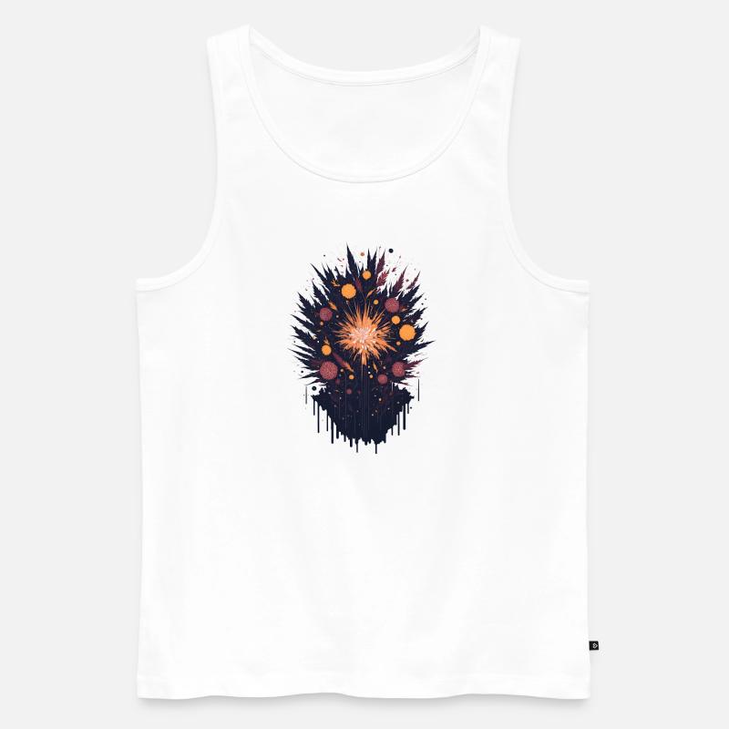 Dreamy Firework - Männer Premium Bio Tank Top - Weiß